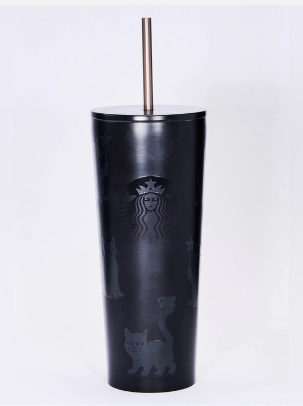 Starbucks 2026 Black Cat Stainless Glow In The Dark Steel Cold Cup NWT
